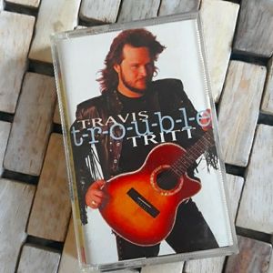 Trouble cassette Travis Tritt vintage tape